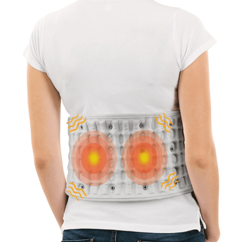 Cinta Spinecure 3 em 1: Compressão e Massagem para Alívio Lombar