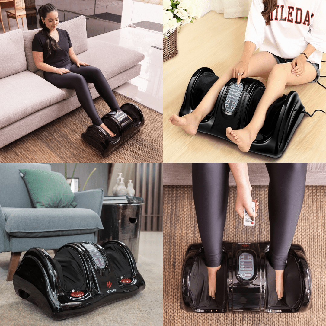Massageador de Pés 3 em 1 Bivolt – Alívio Profundo e Circulação