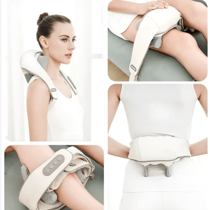 massageador shiatsu 3 em 1 para pescoço e ombros com calor e vibração