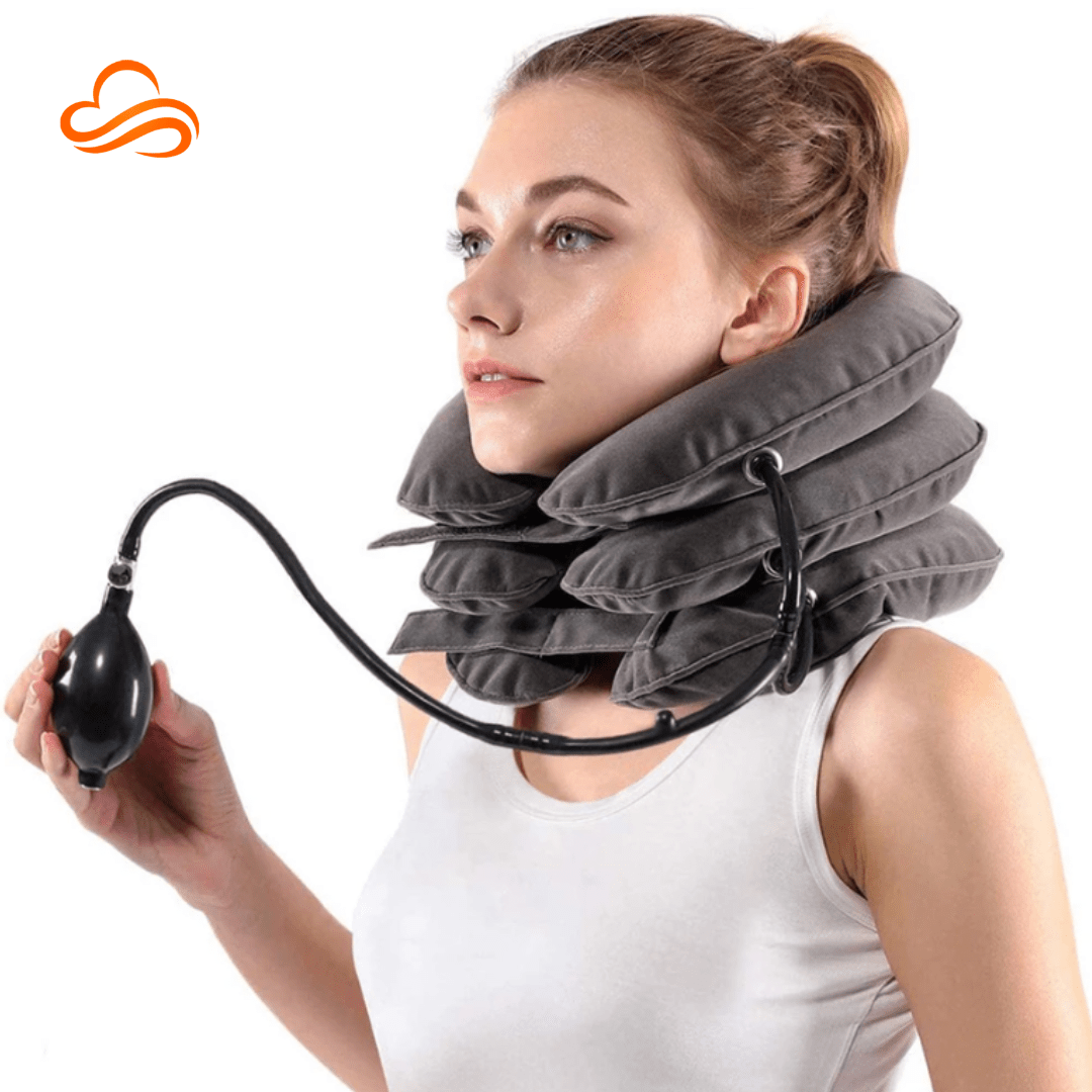 Alongador de Pescoço Inflável Kajopi – Tração Cervical e Alívio da Dor