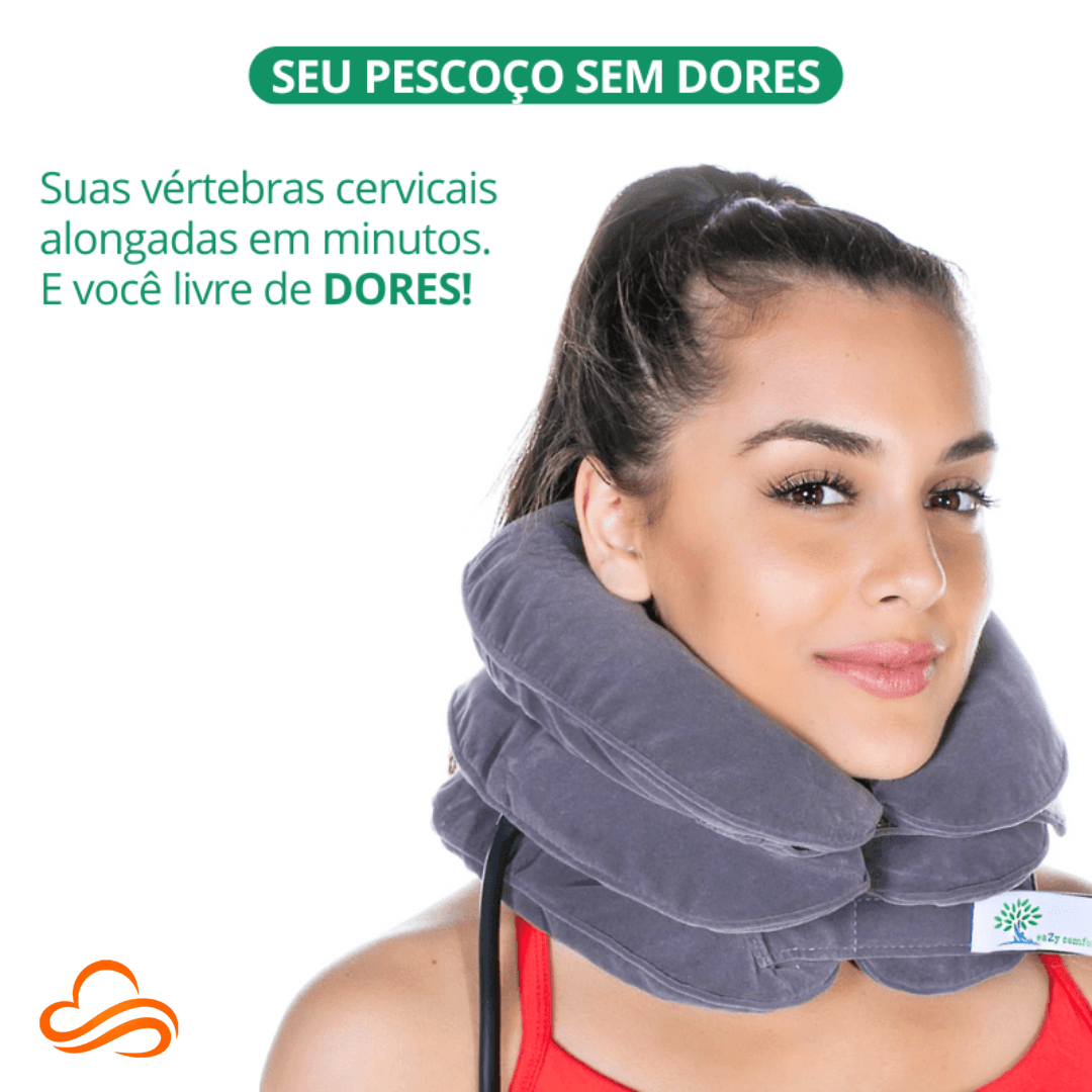 Alongador de Pescoço Inflável Kajopi – Tração Cervical e Alívio da Dor