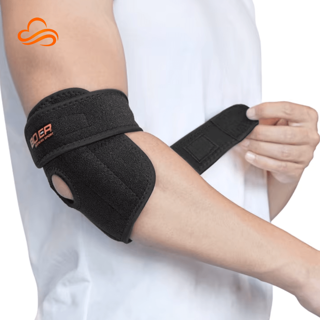 Cotoveleira de Compressão em Neoprene com Hastes Estabilizadoras