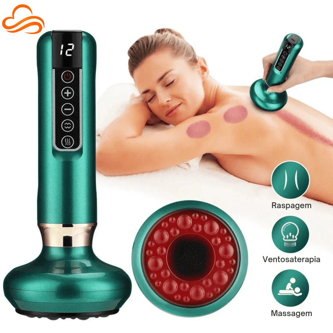 Massageador Elétrico com Infravermelho e 12 Níveis de Sucção
