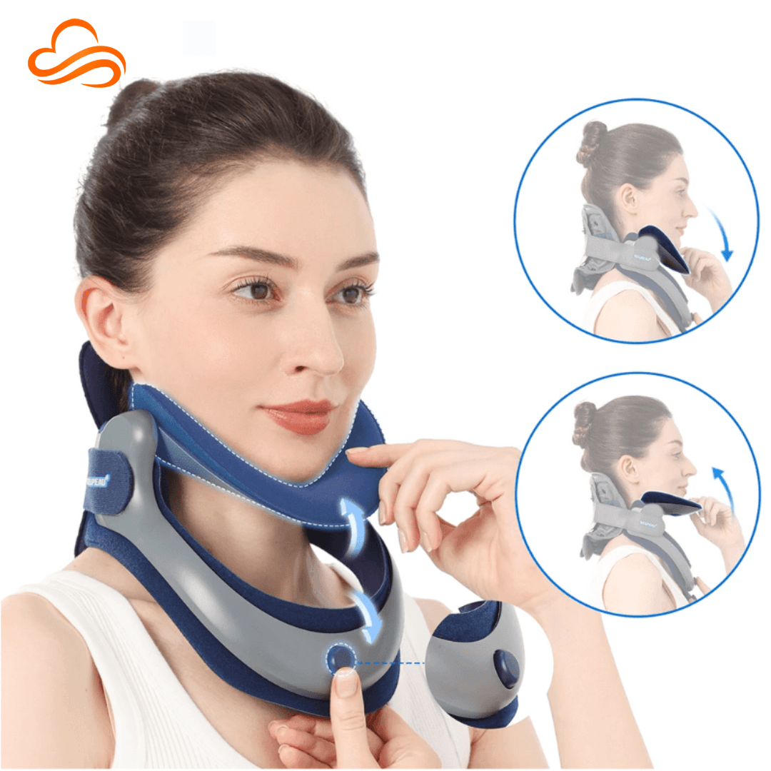 Colar de Tração Cervical Ajustável – Alívio da Dor e Correção Postural