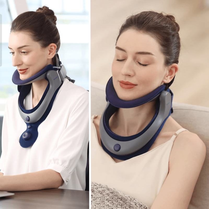 colar de tração cervical ajustável – alívio da dor e correção postural