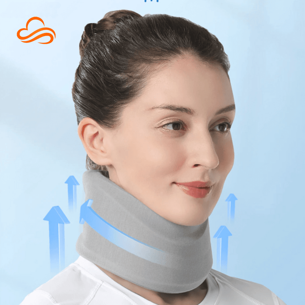 suporte cervical ergonômico em nylon para alívio de dores no pescoço