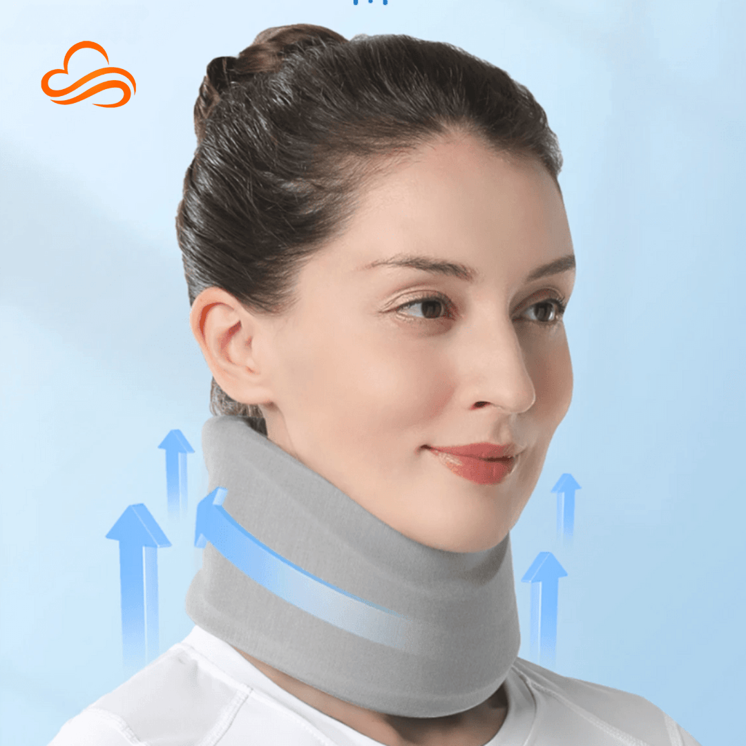 suporte cervical ergonômico em nylon para alívio de dores no pescoço