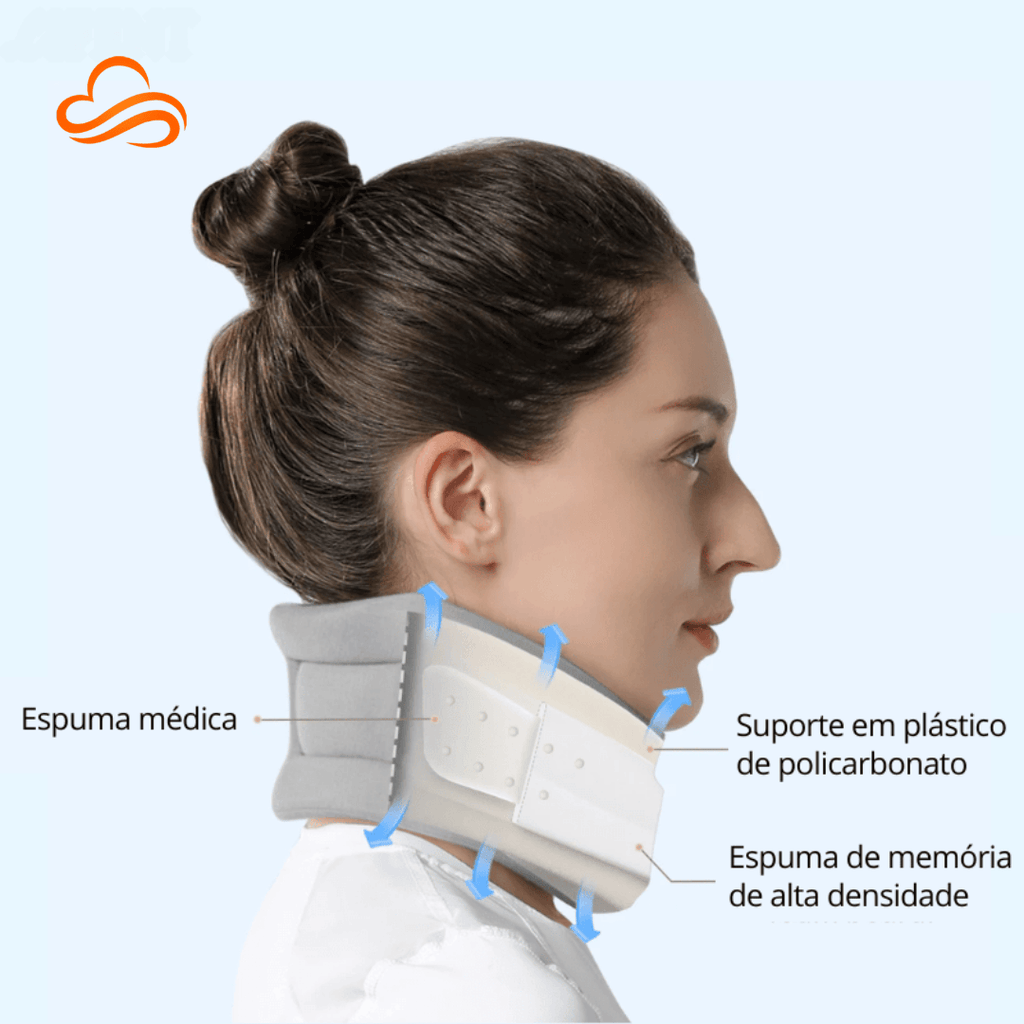 suporte cervical ergonômico em nylon para alívio de dores no pescoço