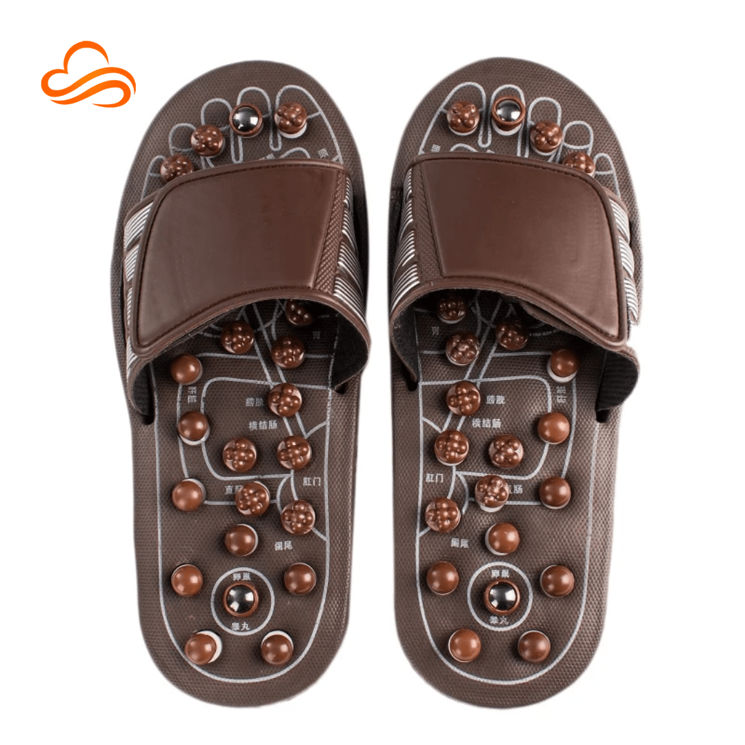 Sandália Massageadora Relax Point Anatômica em PU com Reflexologia