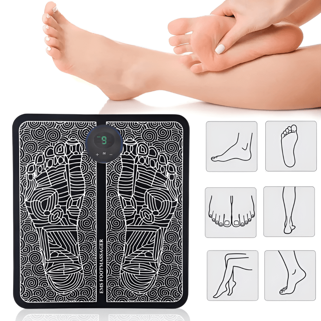 tapete massageador elétrico ems portátil – alívio profundo e sem fios