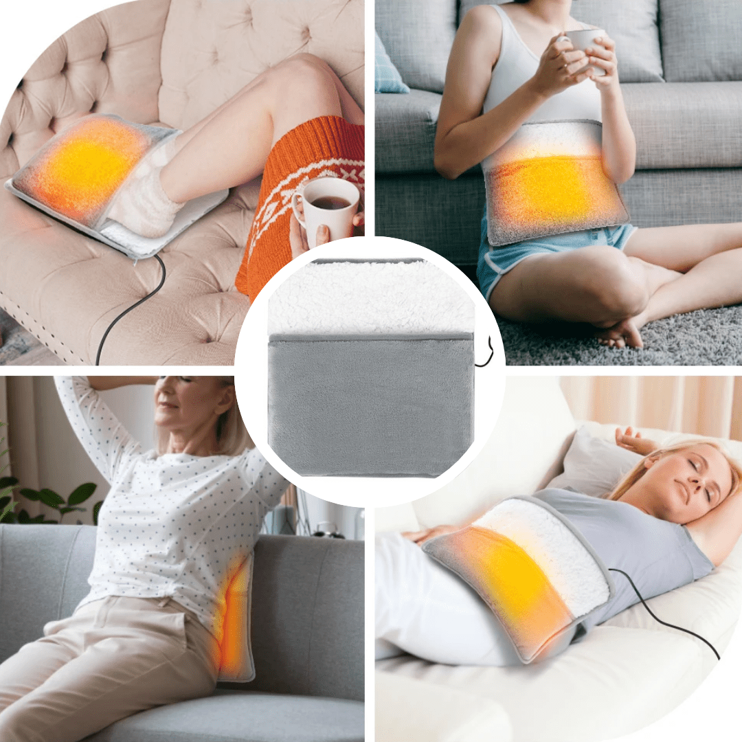 Tapete Aquecedor Elétrico USB para Pés em Lã Macia - Conforto Térmico