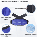 bolsa lombar quente e fria com cinto ajustável para alívio de dores