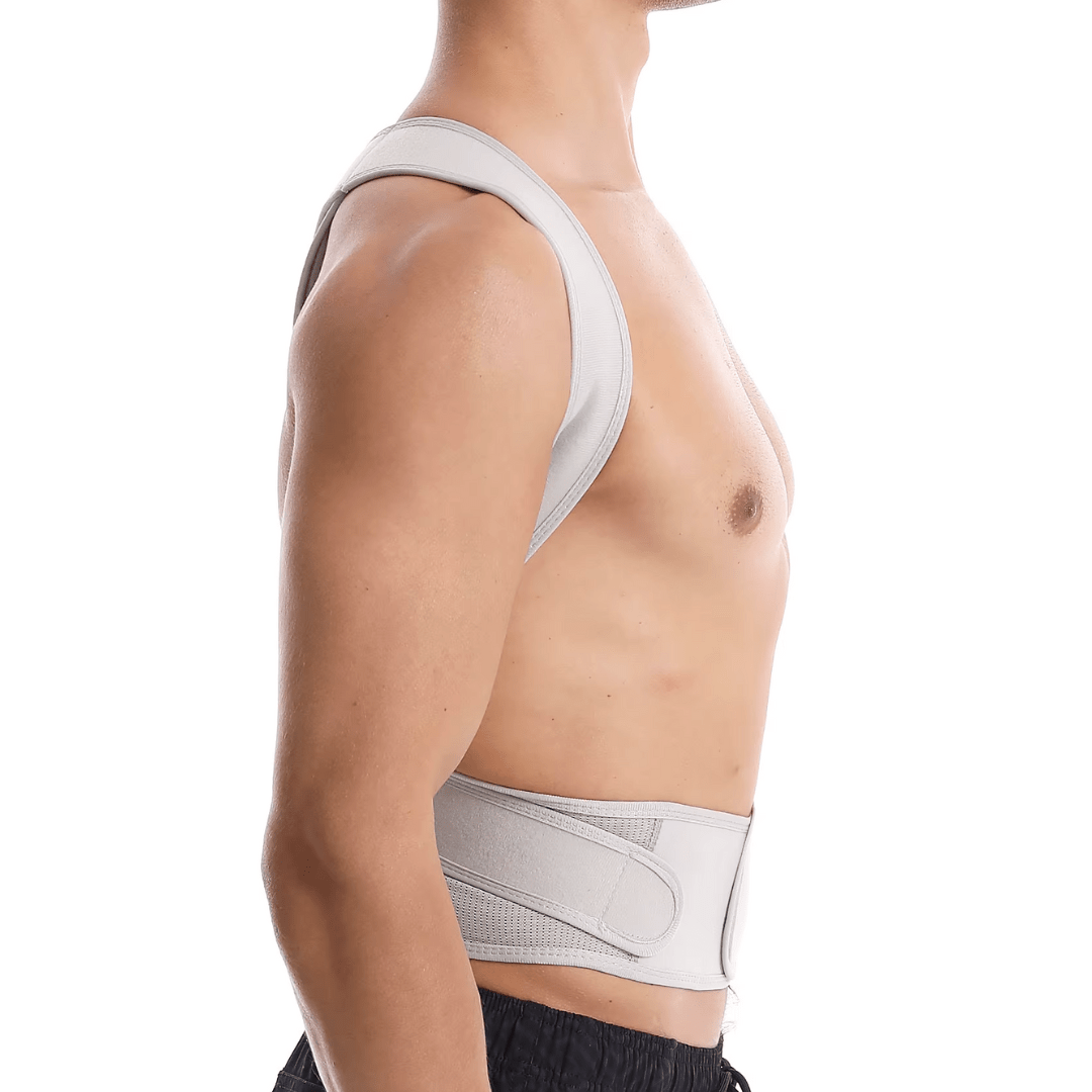 Corretor Postural PosturePro: Suporte Lombar Ajustável e Alívio de Dores