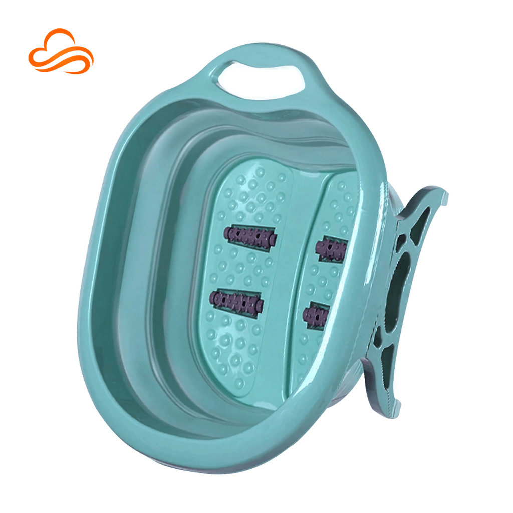 bacia dobrável spafeet com rolos massageadores – alívio para pés cansados