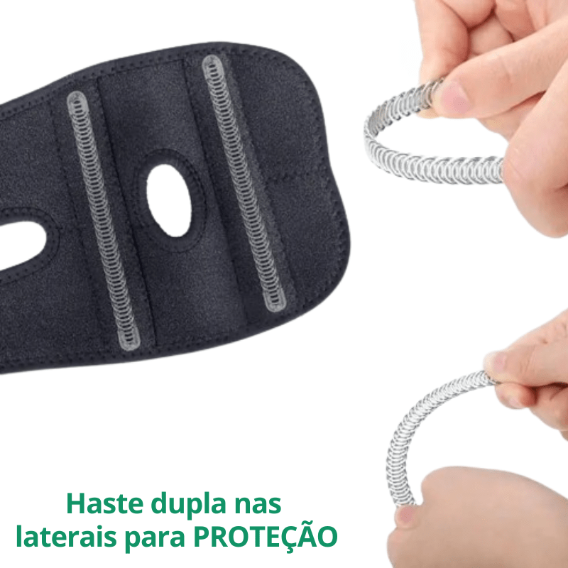 cotoveleira de compressão em neoprene com hastes estabilizadoras