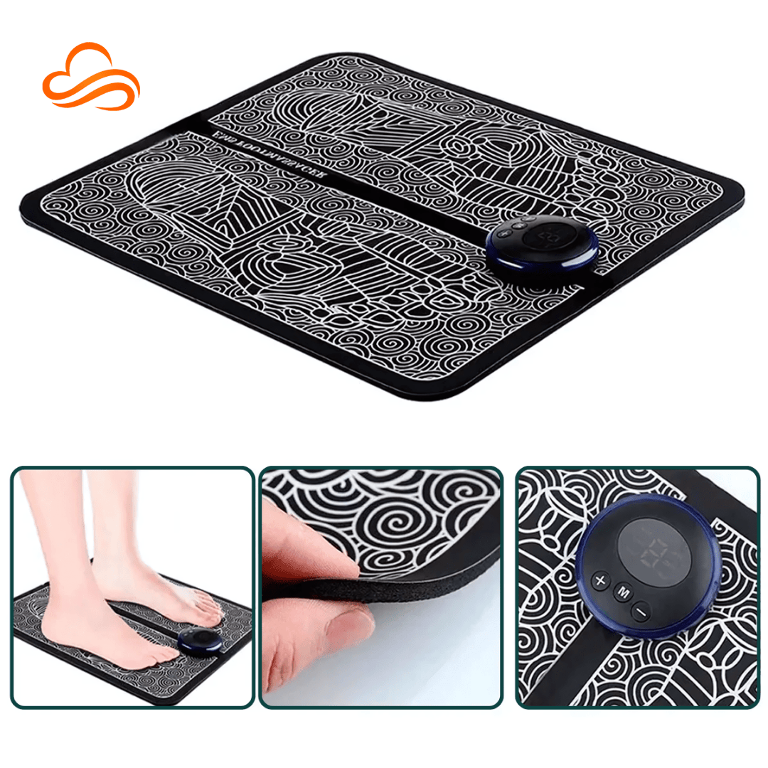 Tapete Massageador Elétrico EMS Portátil – Alívio Profundo e Sem Fios