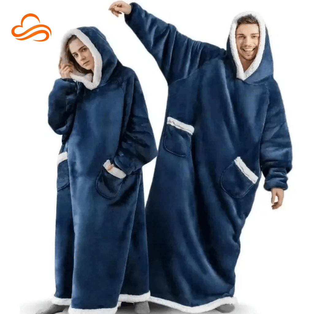 cobertor vestível extra longo de sherpa fleece para aconchego