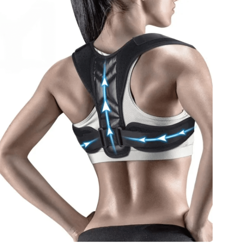 corretor de postura unissex em neoprene alívio de dores e ganho de altura