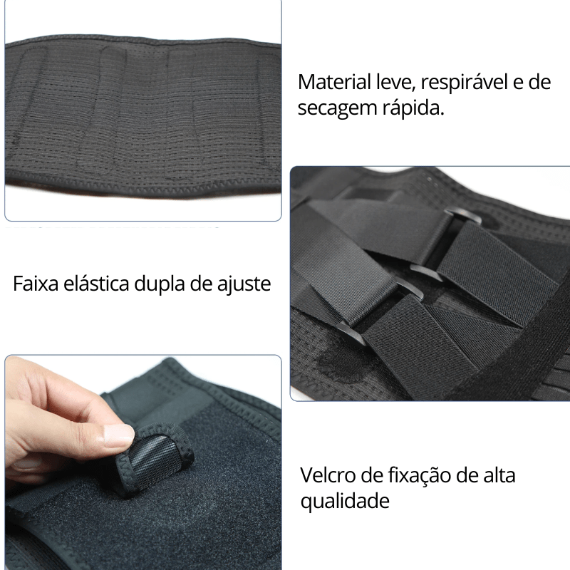 Cinta Semirrígida para Lombar - Suporte Ergonômico e Alívio de Dores