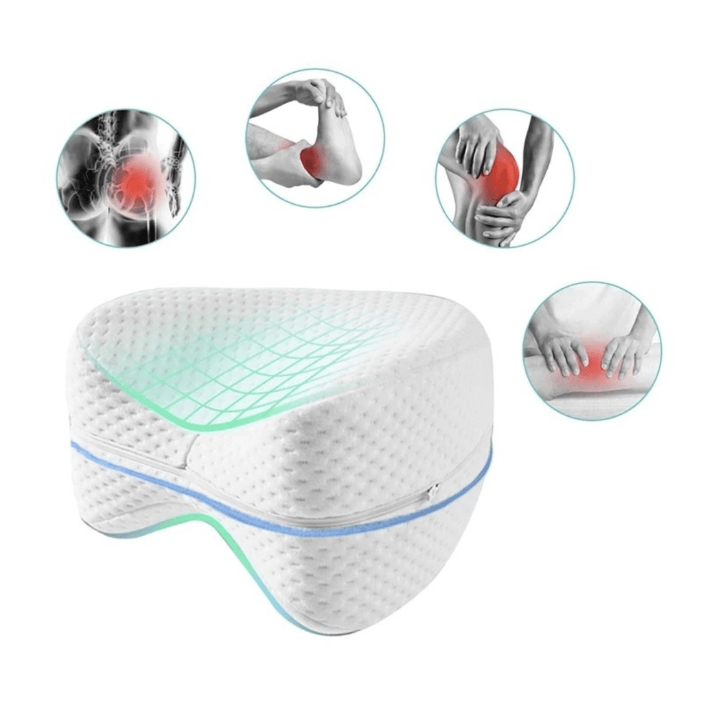 travesseiro ergonômico para pernas espuma de memória premium