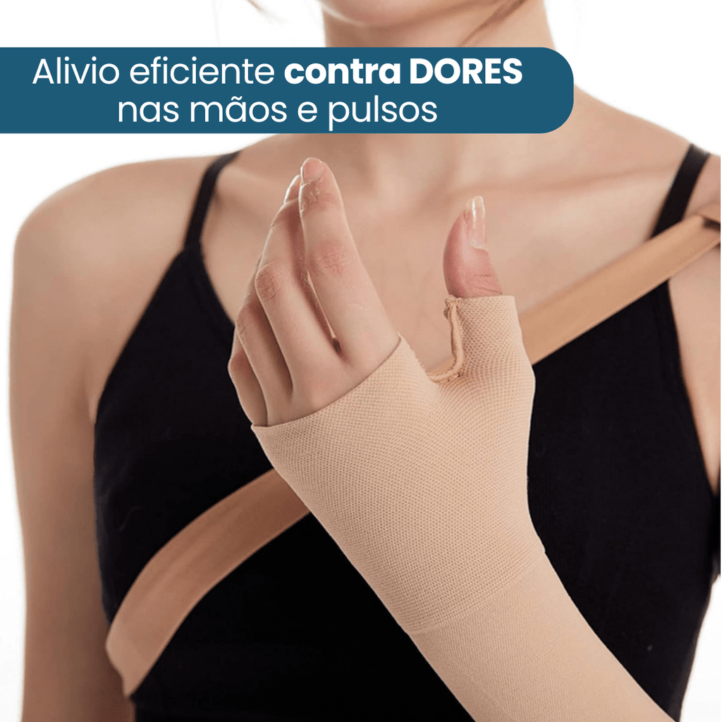 luva de compressão 360º para alívio da dor nas mãos conforto e circulação