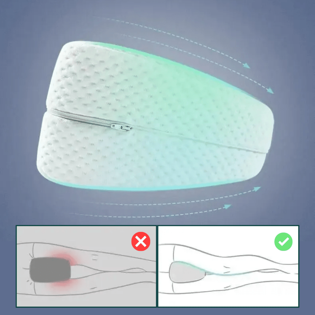 travesseiro ergonômico para pernas espuma de memória premium