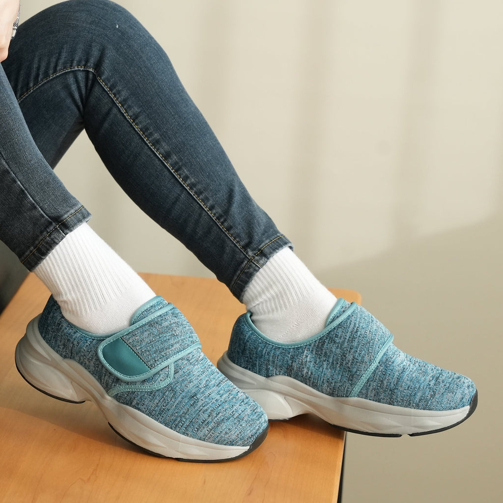 green walking shoes-freya confortável