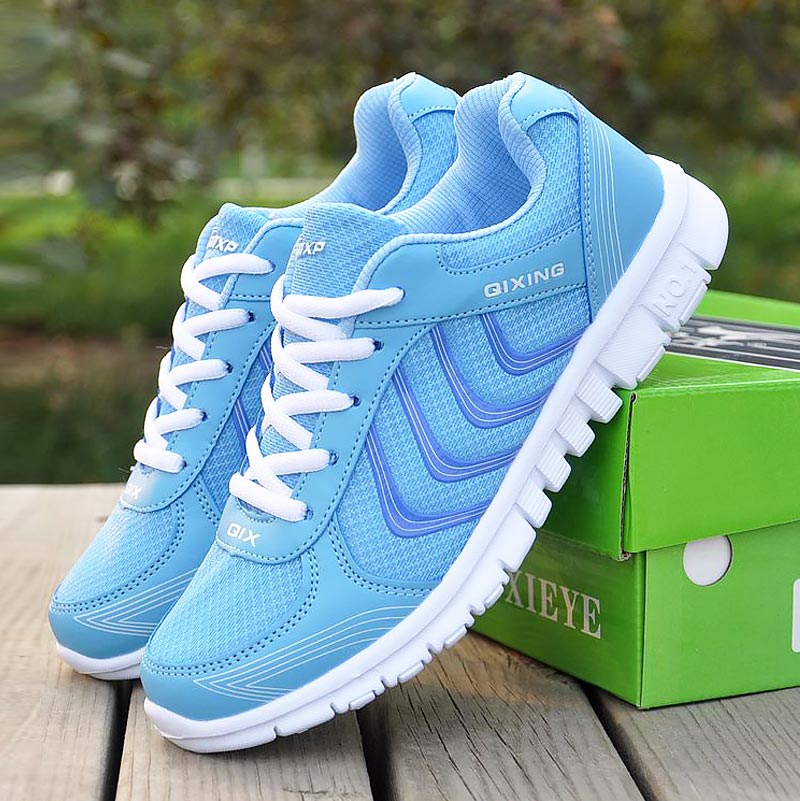Tênis ortopédico feminino caminhada respirável de malha