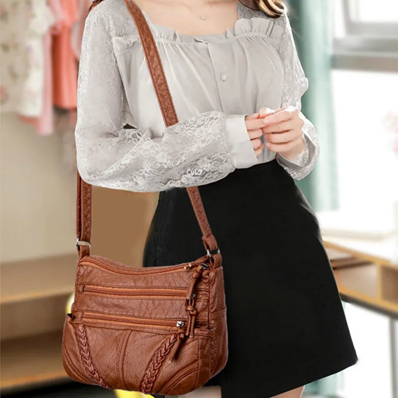 Bolsa Couro Vintage