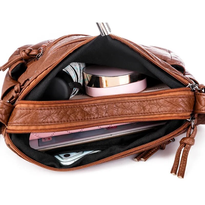 Bolsa Couro Vintage