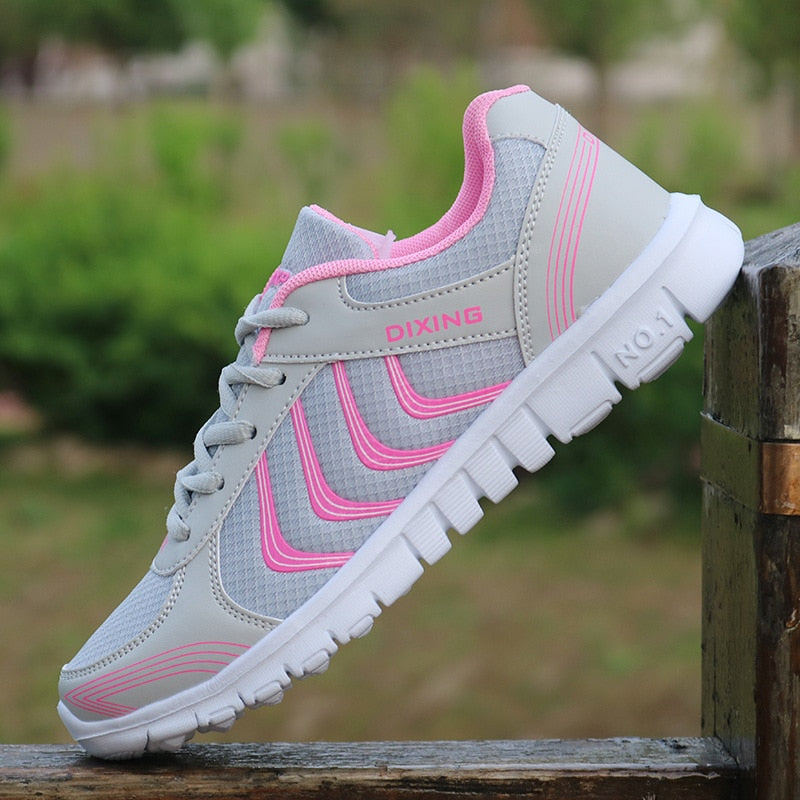 Tênis ortopédico feminino caminhada respirável de malha