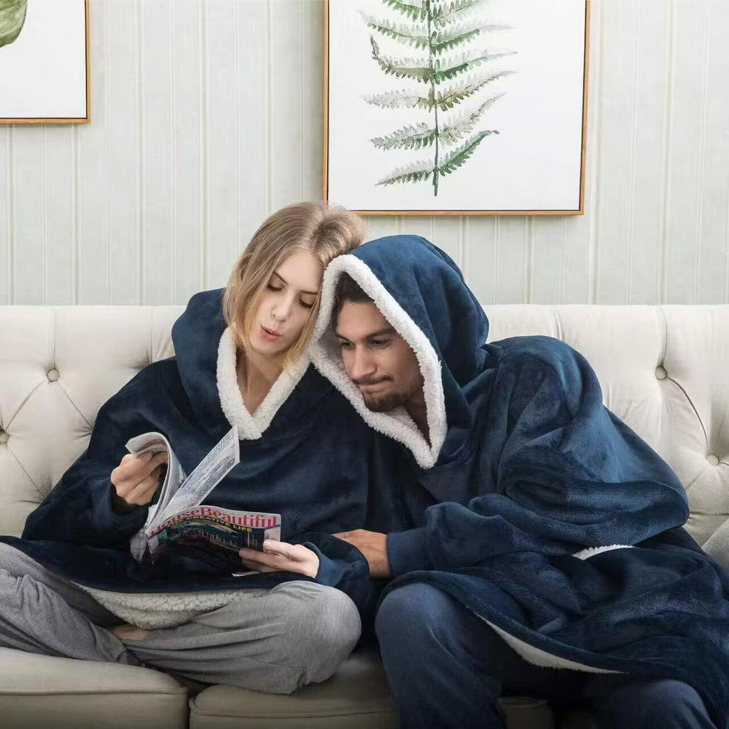 cobertor vestível extra longo de sherpa fleece para aconchego