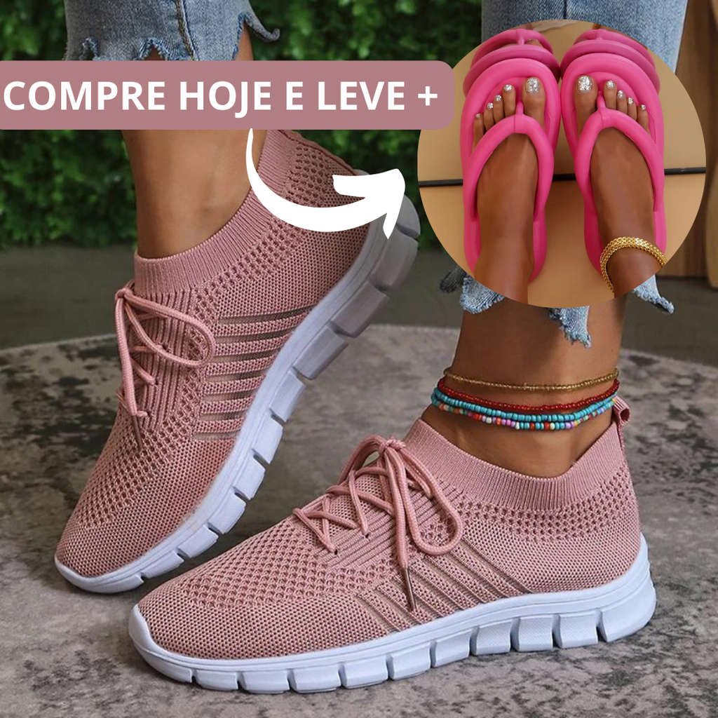 tênis ortopédico comfy sandália flip nuvem feminino confortável para caminhada