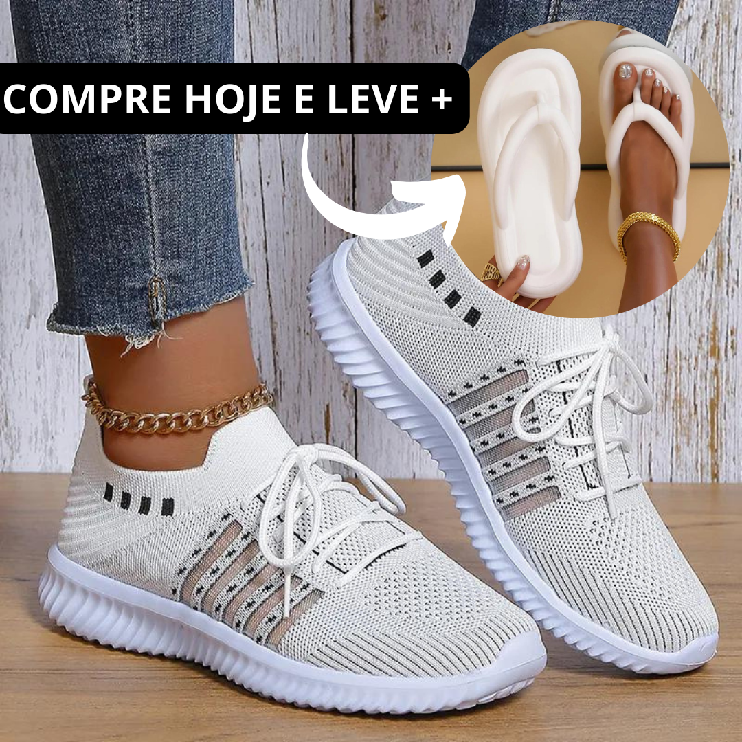tênis ortopédico comfy sandália flip nuvem feminino confortável para caminhada