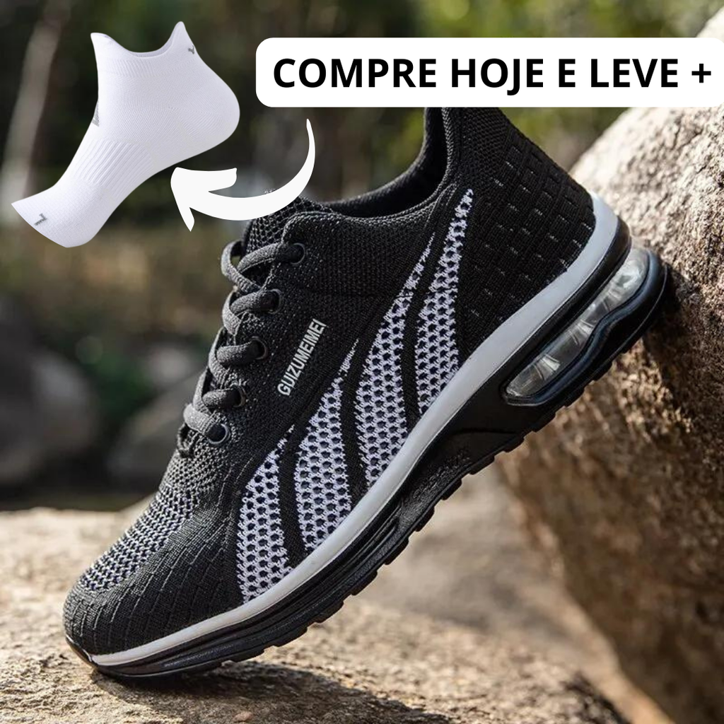 tênis ortopédico para meia de poliamida feminino confortável para caminhada