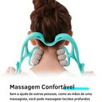 massageador de pescoço manual com rolo alívio de tensão e dor