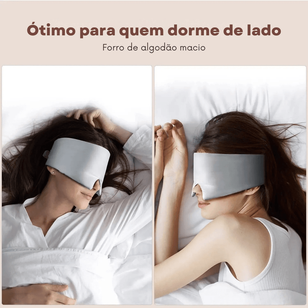 Máscara de Seda para Dormir – Bloqueio Total de Luz e Conforto Ajustável