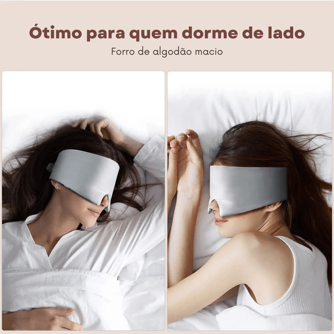 Máscara de Seda para Dormir – Bloqueio Total de Luz e Conforto Ajustável