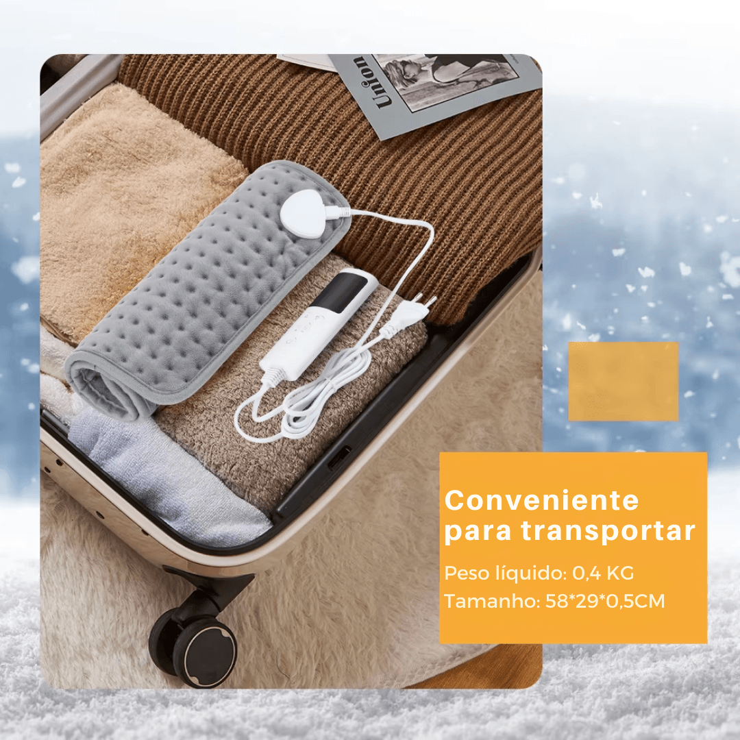 Mini Cobertor Térmico Elétrico de Plush – Aquecimento Rápido e Seguro