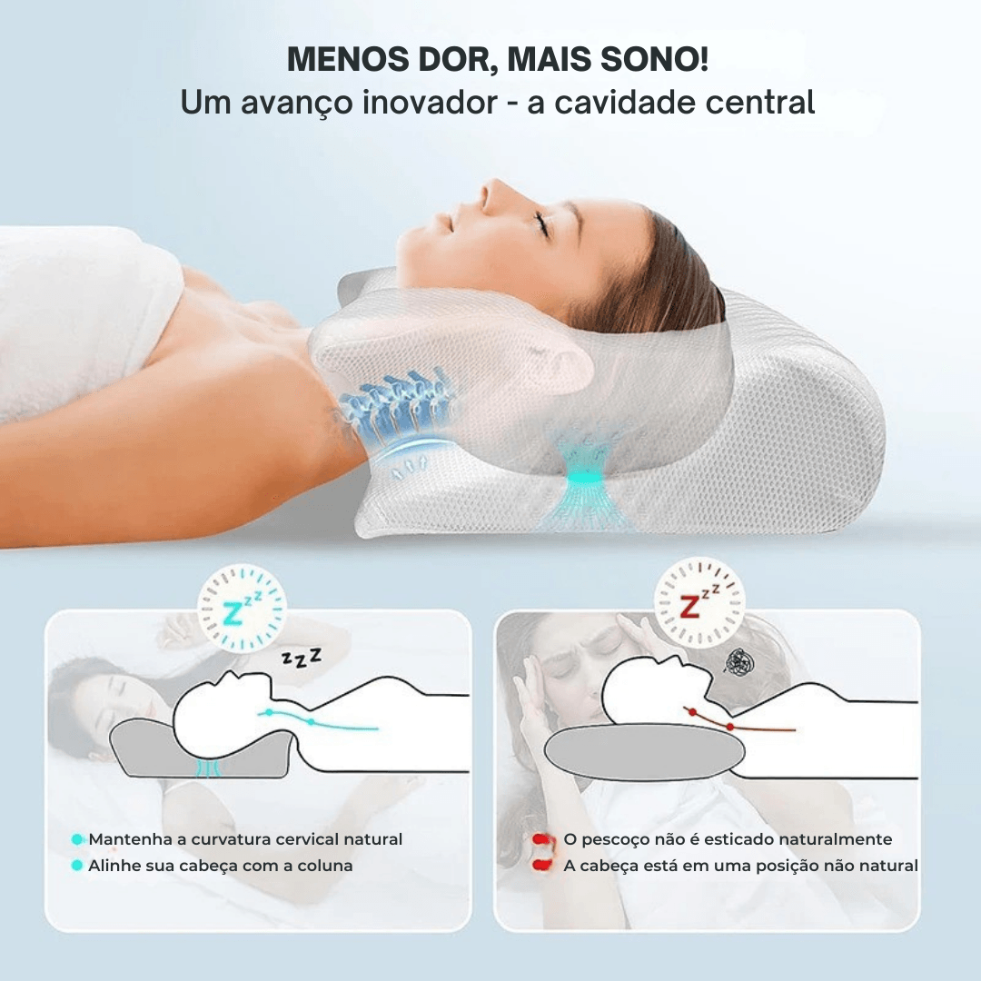 travesseiro cervical ortopédico de memória – alívio para pescoço e costas
