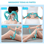 massageador de pescoço manual com rolo alívio de tensão e dor