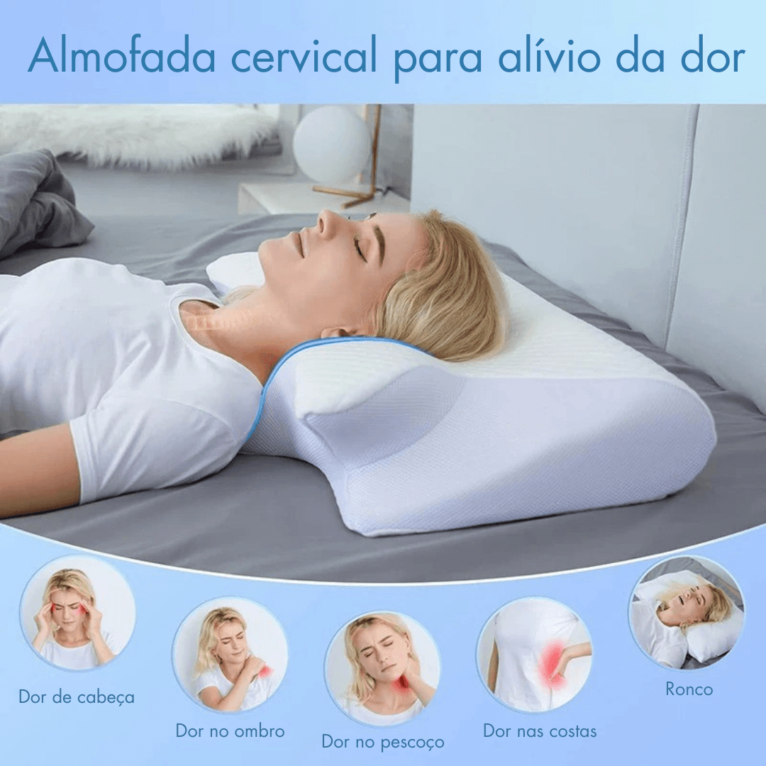 travesseiro cervical ortopédico de memória – alívio para pescoço e costas