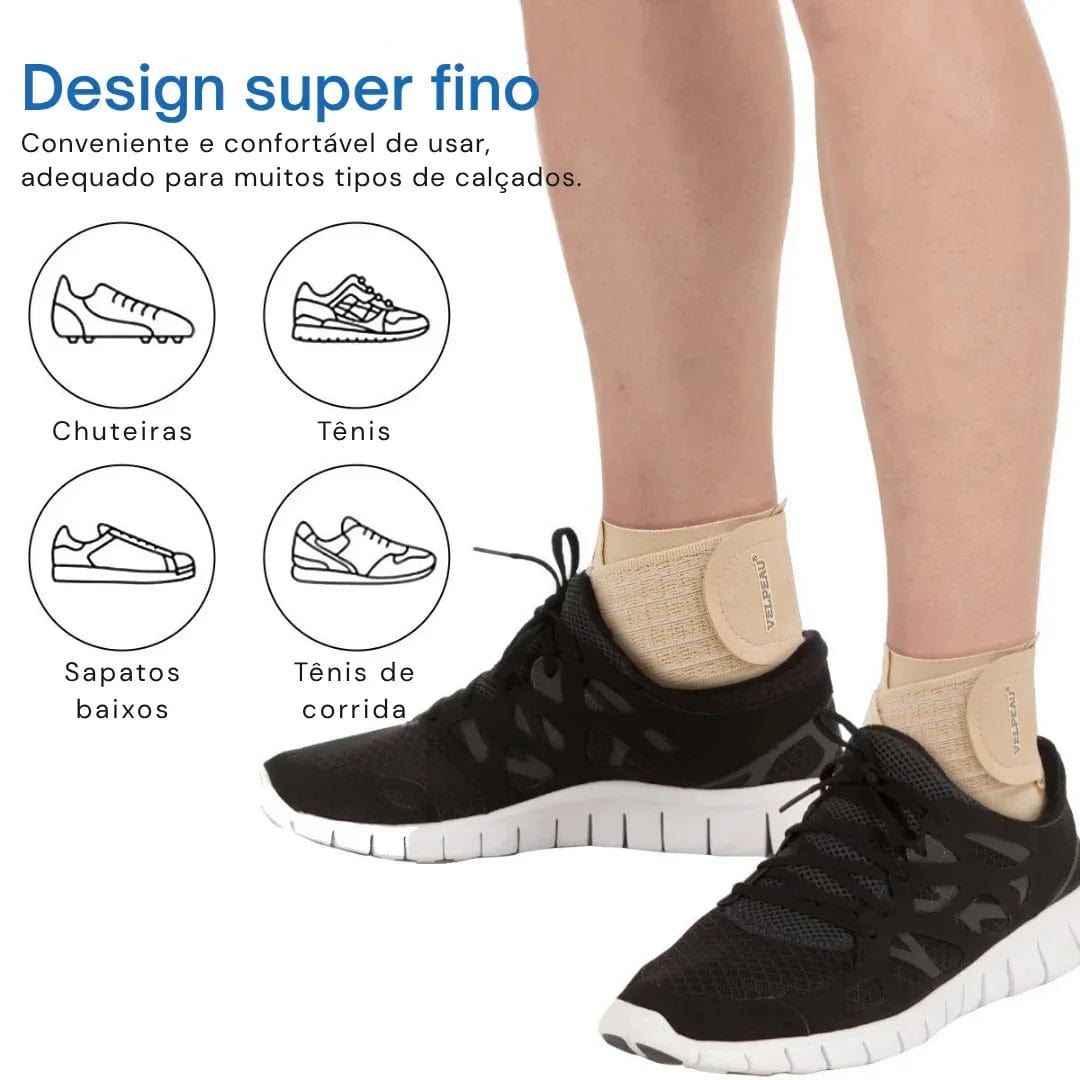 Suporte de Compressão para Tornozelo e Pé - Alívio de Dores Rápido