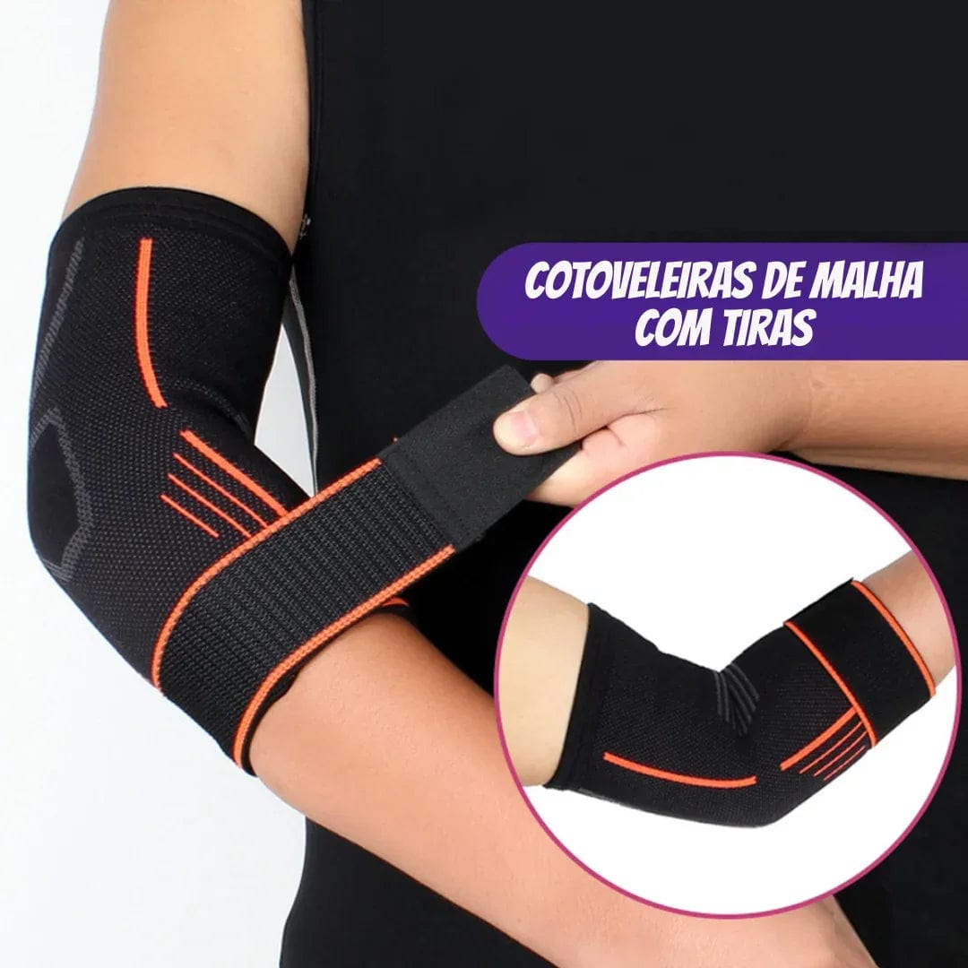 Braçadeira de Compressão para Cotovelo - Alívio Imediato e Ajustável