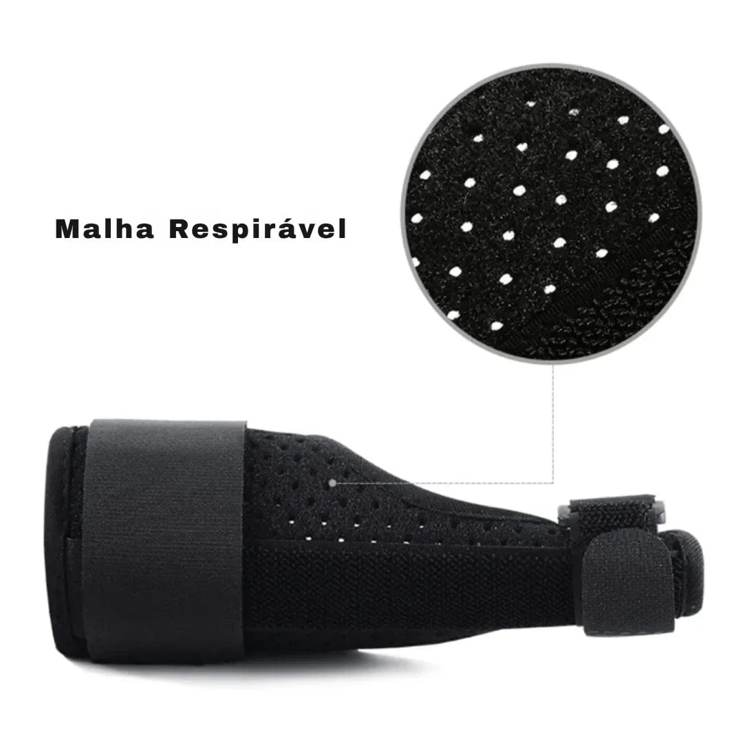 Suporte Ajustável para Polegar em Malha Respirável e Alumínio