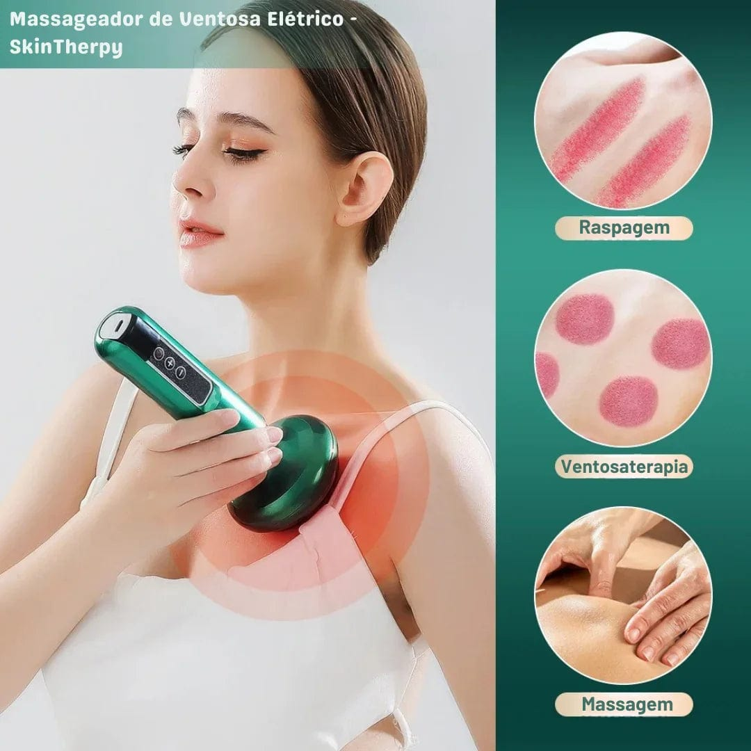 Massageador Elétrico com Infravermelho e 12 Níveis de Sucção