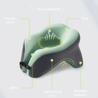 travesseiro de pescoço memory foam respirável – conforto em viagens