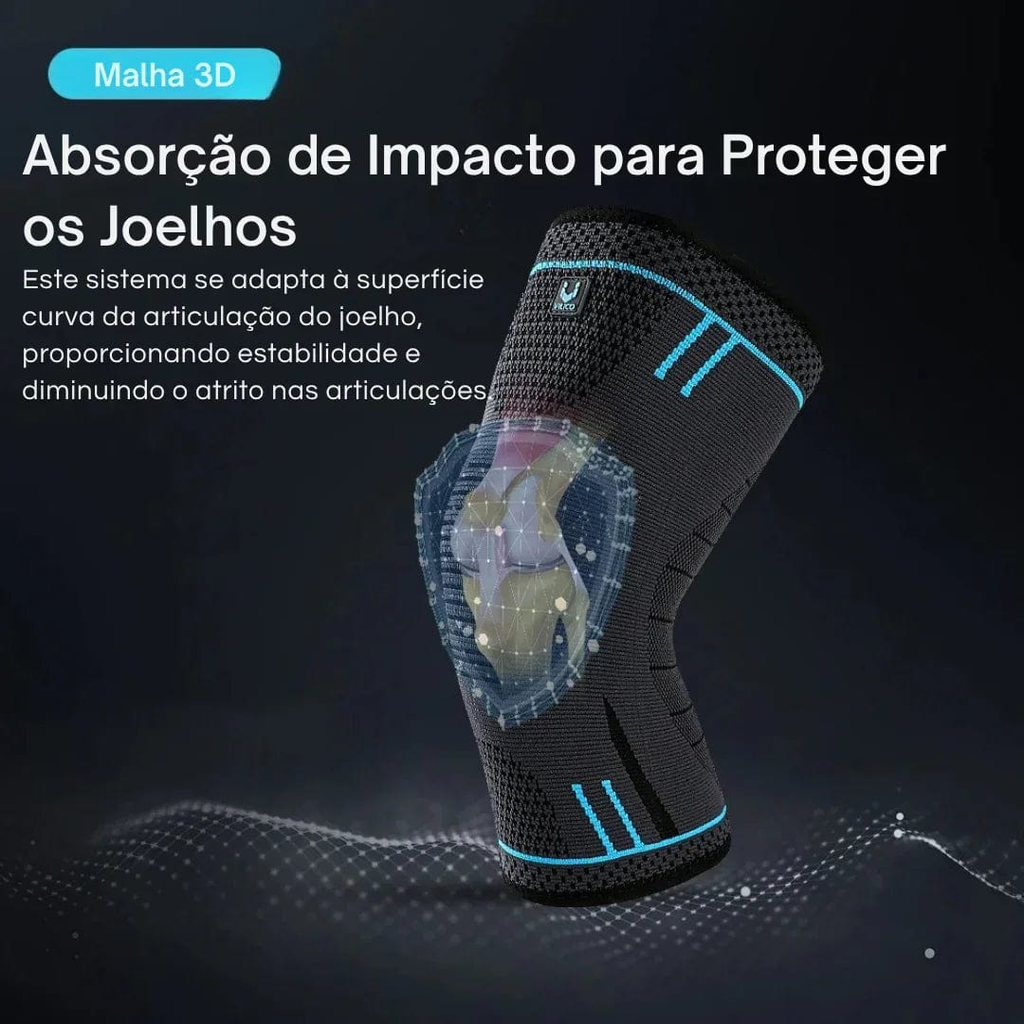 joelheira elástica respirável para alívio de dores e impactos
