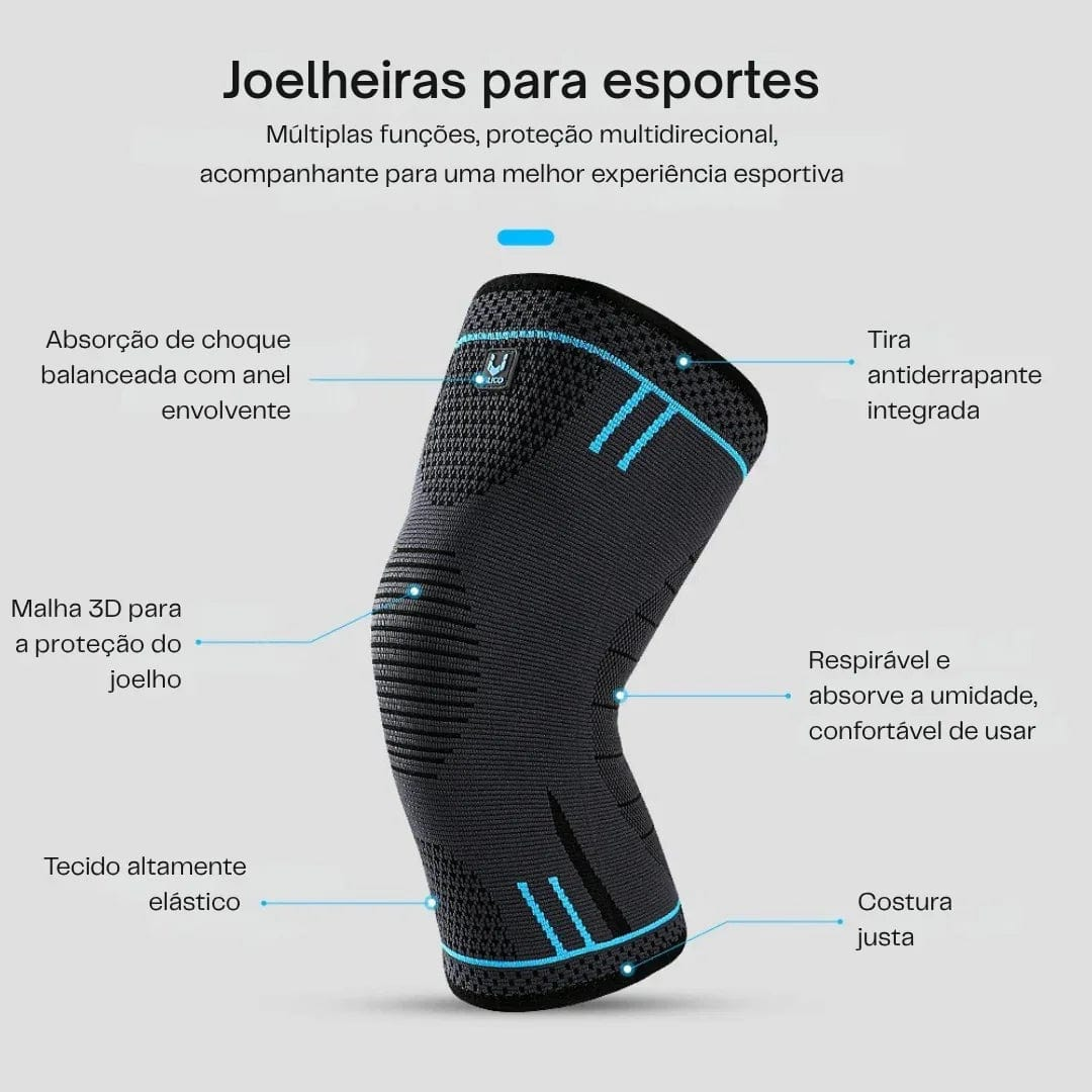 Joelheira Elástica Respirável para Alívio de Dores e Lesões