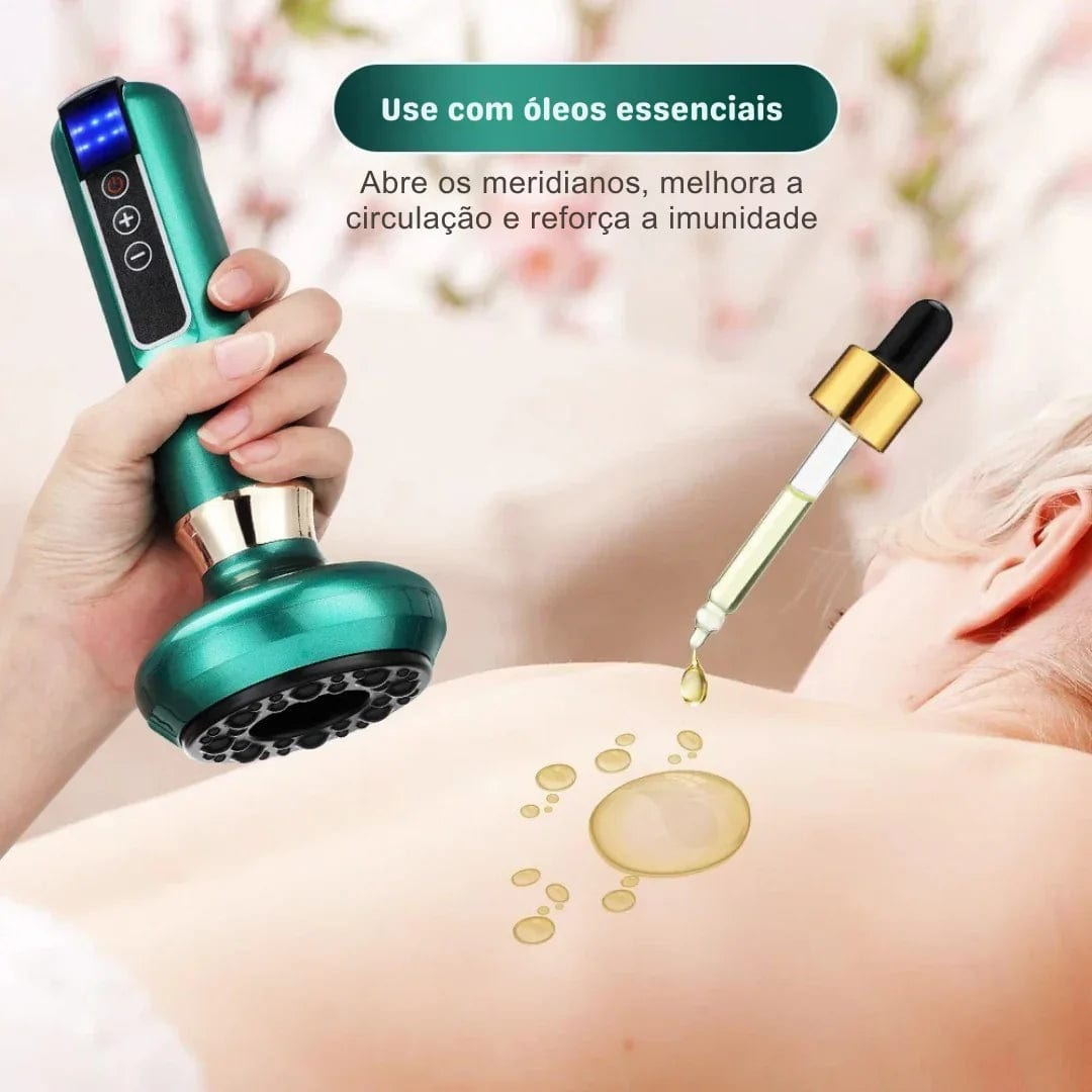 Massageador Elétrico com Infravermelho e 12 Níveis de Sucção